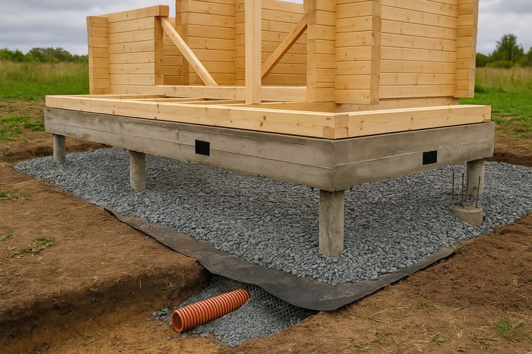 Свайно-ростверковый фундамент под баню своими руками