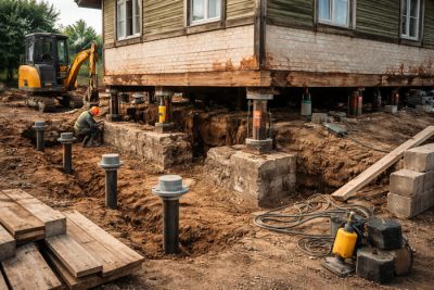 Как производится замена старого фундамента?